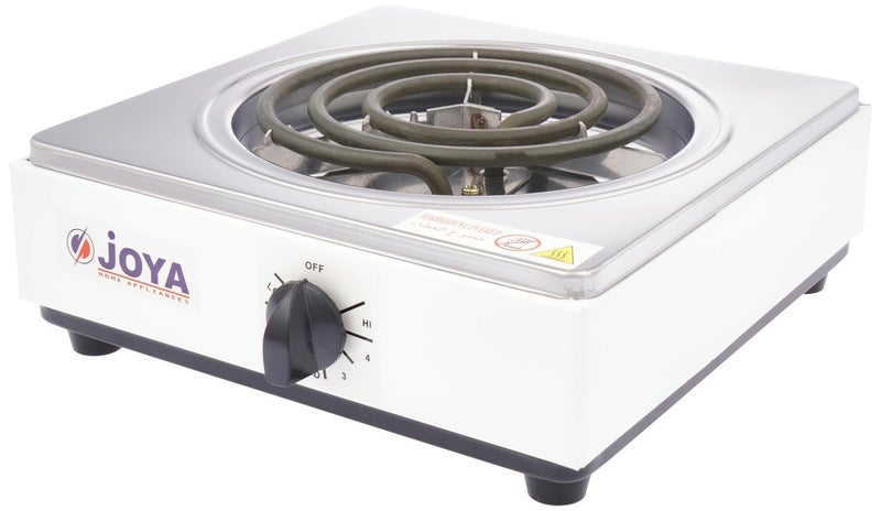 Joya Electric Stove with Single Burner Temperature Adjustor Coil Heating Element Stainless Steel Silver - Image 1